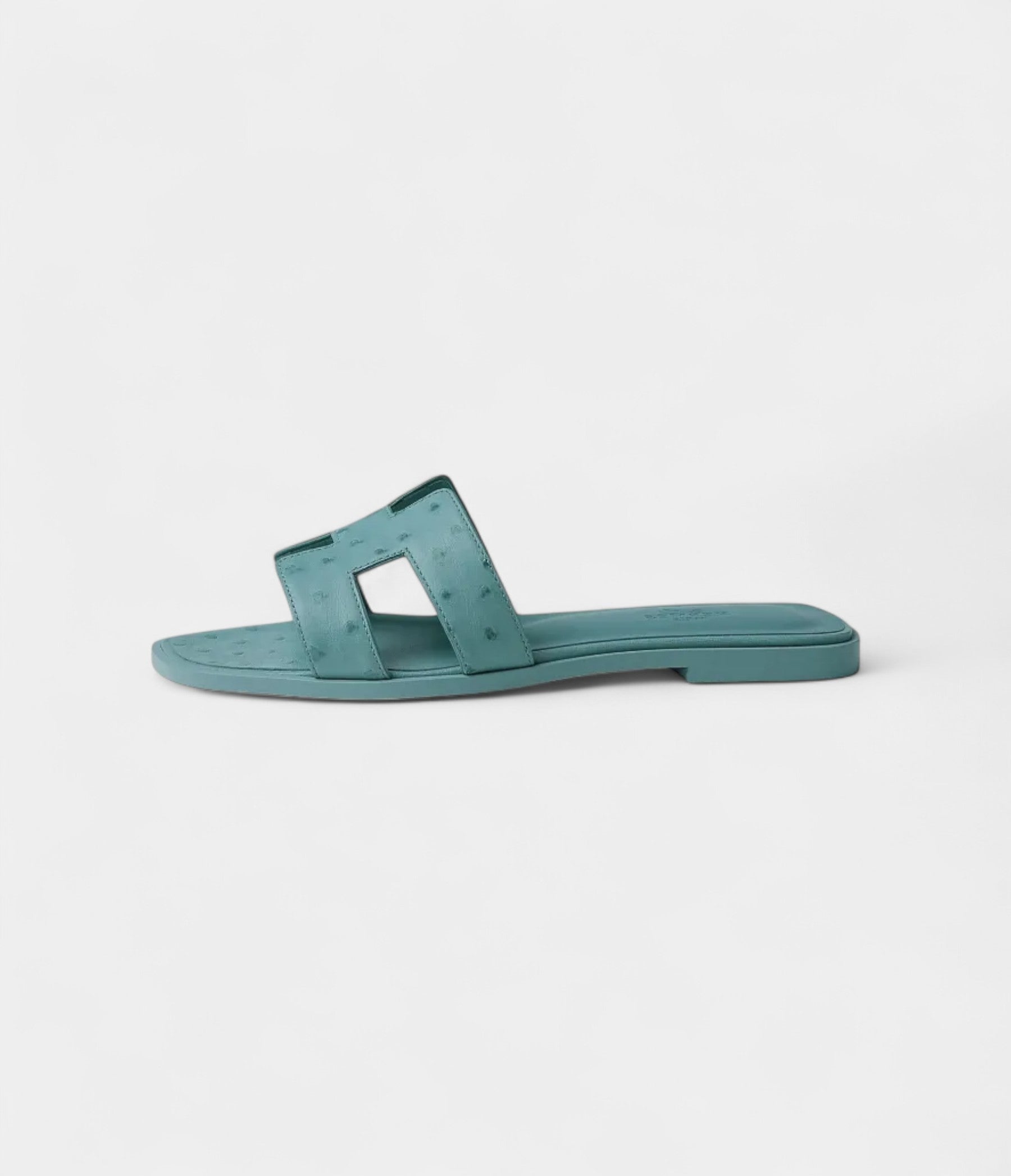 Hermès Oran Sandals for Women In Muted Teal