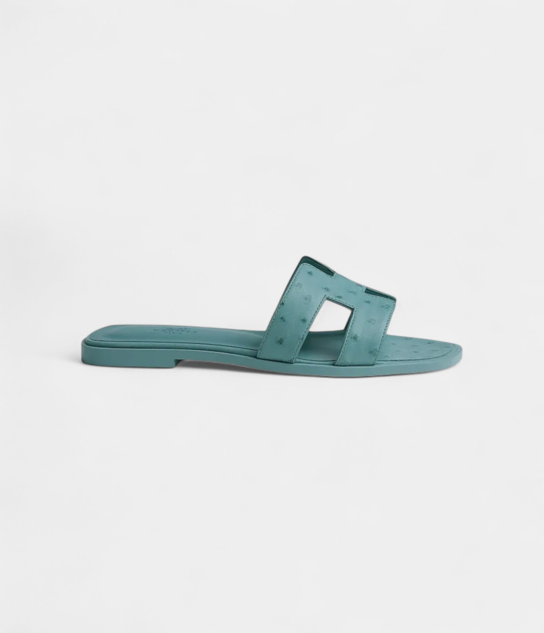Hermès Oran Sandals for Women In Muted Teal