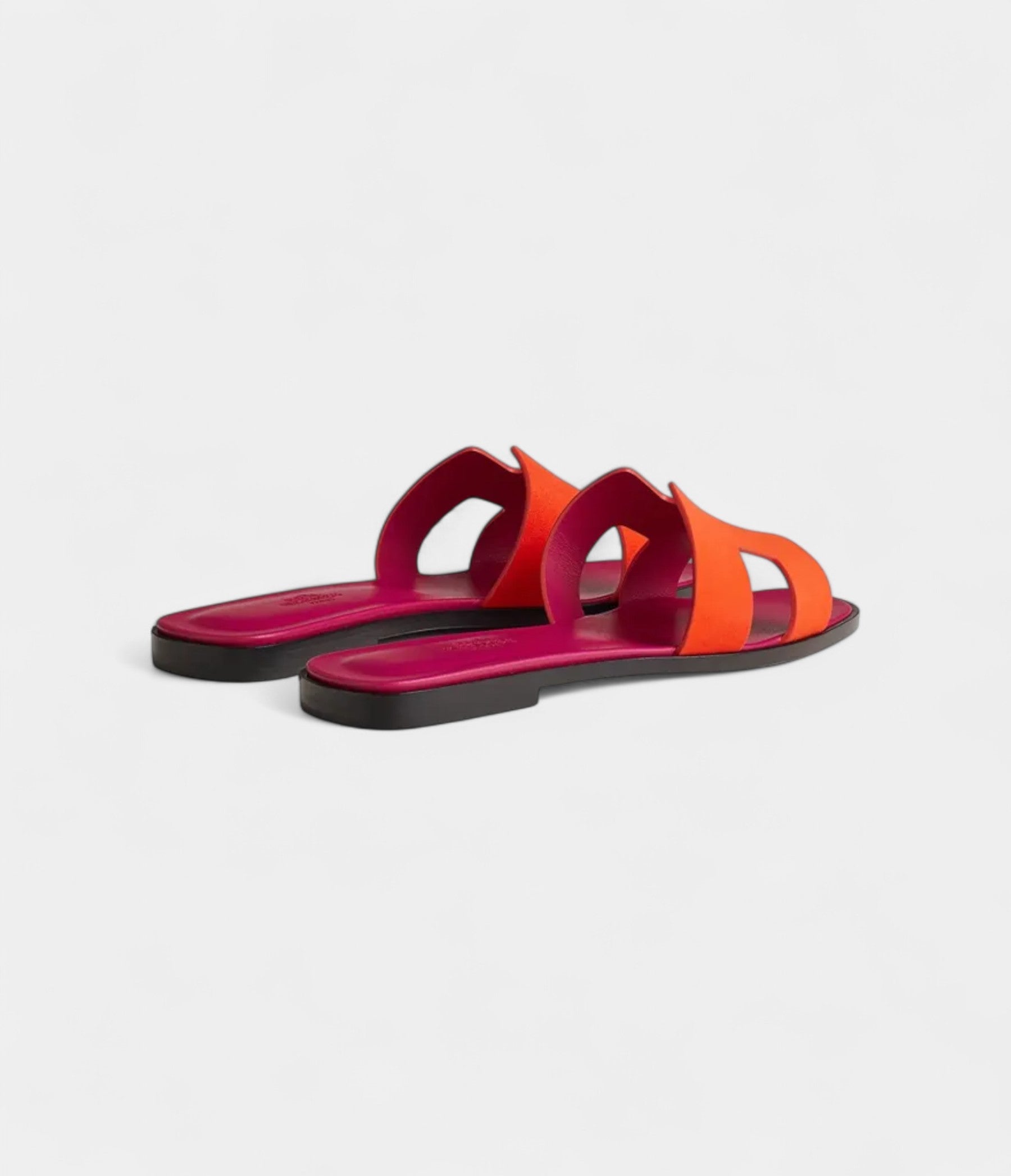 HermesOranSandalsforWomenInOrangeSynthetiqueSuedeGoatskin_2.jpg Hermès Oran Sandals for Women In Orange Synthetique Suede Goatskin