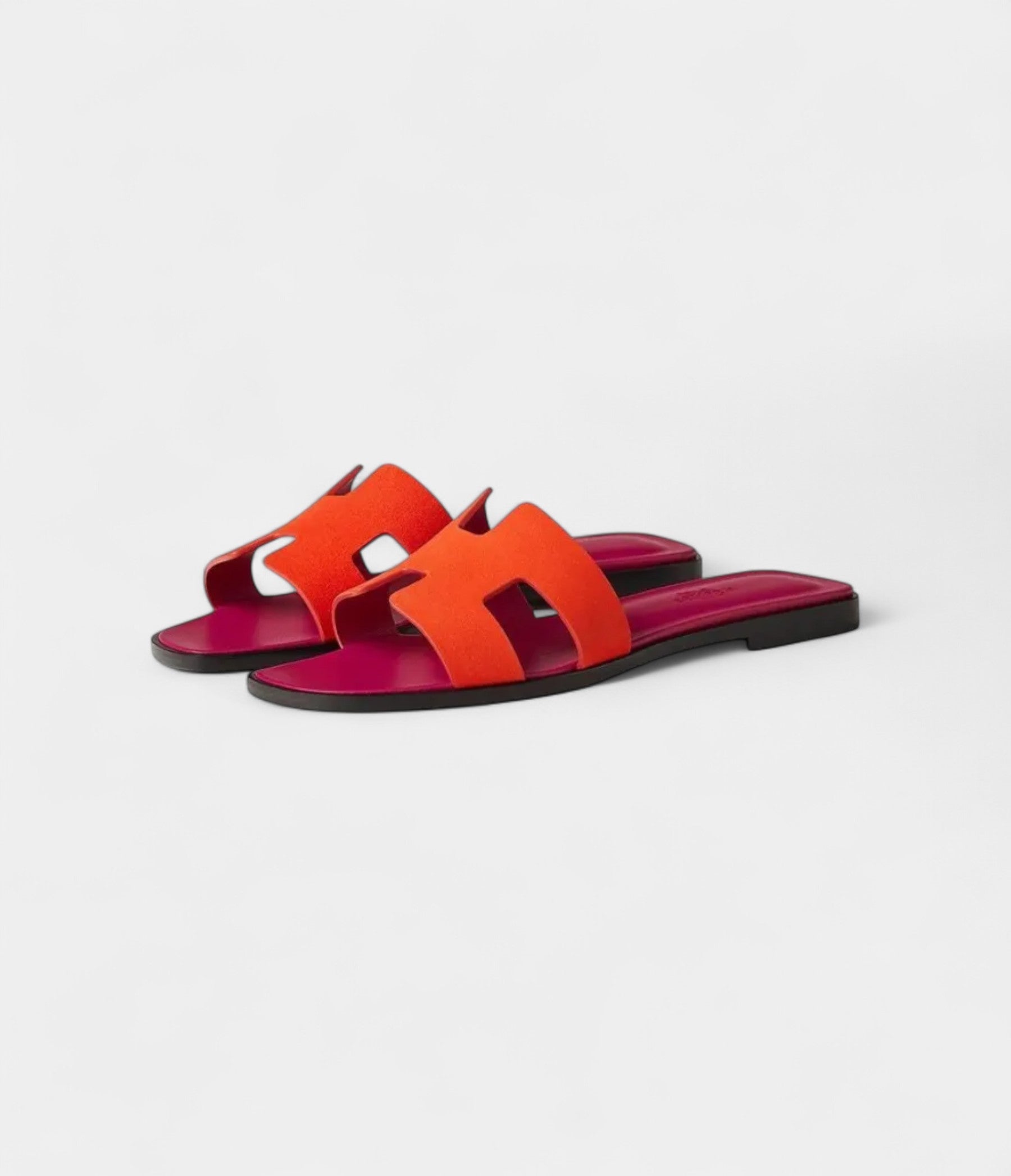 HermesOranSandalsforWomenInOrangeSynthetiqueSuedeGoatskin_3.jpg Hermès Oran Sandals for Women In Orange Synthetique Suede Goatskin
