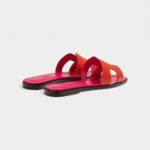Hermès Oran Sandals for Women In Pink & Orange Leather