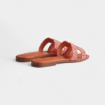 Hermès Oran Sandals for Women In Red & Orange Leather
