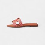 Hermès Oran Sandals for Women In Red & Orange Leather