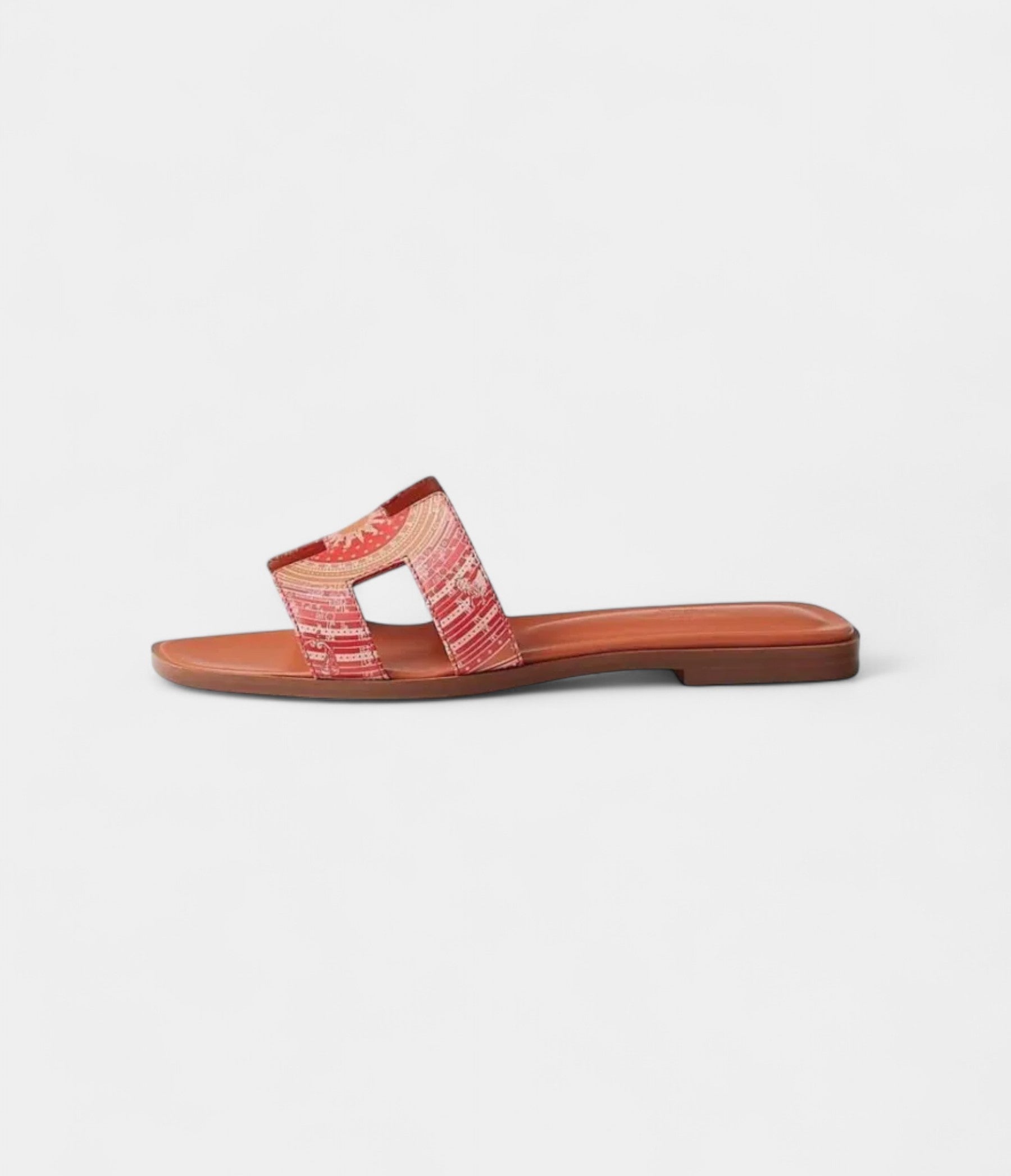 Hermès Oran Sandals for Women In Red & Orange Leather