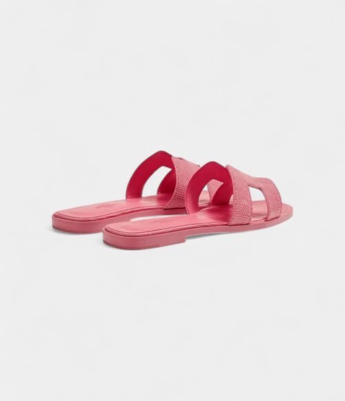 Hermès Oran Sandals for Women In Rose Pink Leather
