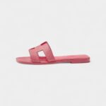 Hermès Oran Sandals for Women In Rose Pink Leather