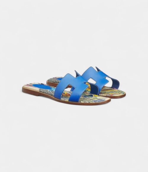 Hermès Oran Sandals for Women In Shanxiaba Island Blue