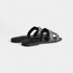 Hermès Oran Sandals for Women In Spring & Summer Abrasion-Resistant Black & White