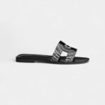 Hermès Oran Sandals for Women In Spring & Summer Abrasion-Resistant Black & White