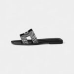 Hermès Oran Sandals for Women In Spring & Summer Abrasion-Resistant Black & White