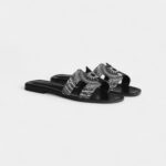 Hermès Oran Sandals for Women In Spring & Summer Abrasion-Resistant Black & White
