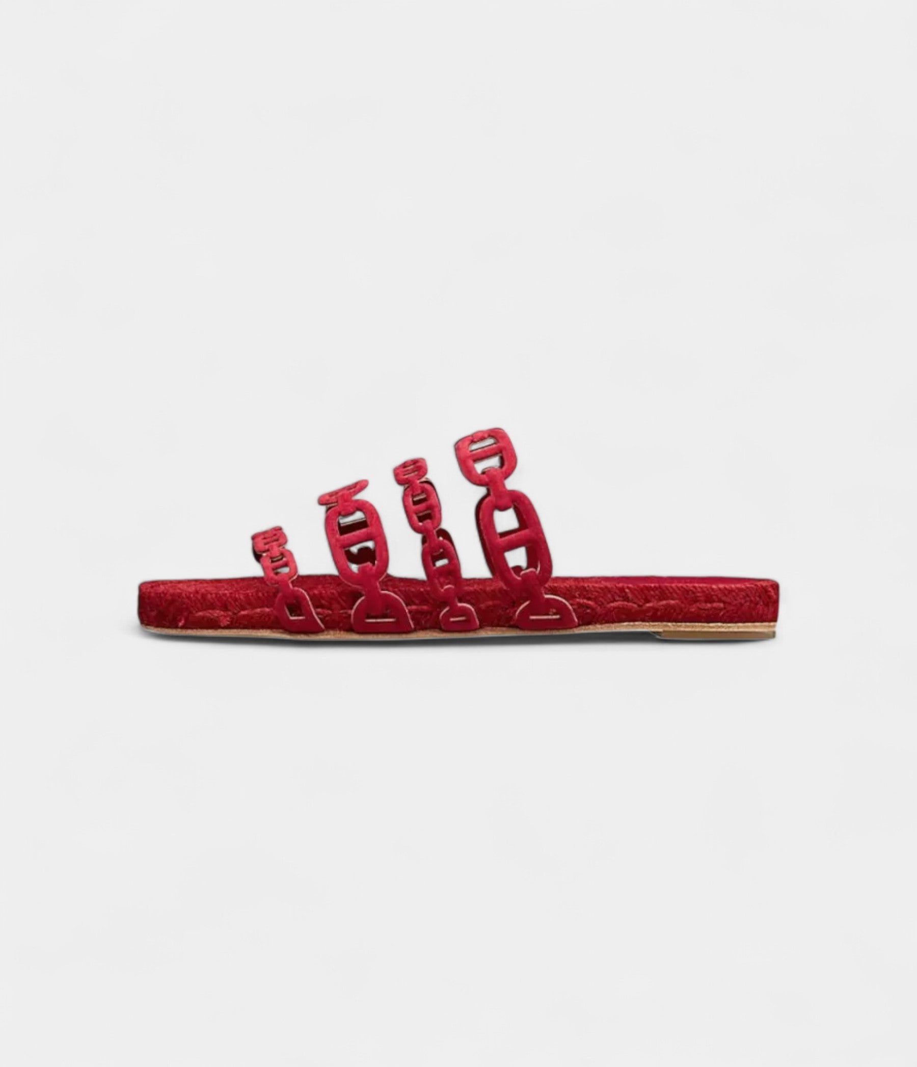 Hermès Oran Sandals for Women In Summer Resistant Leather with Red