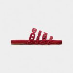 Hermès Oran Sandals for Women In Summer Resistant Leather with Red
