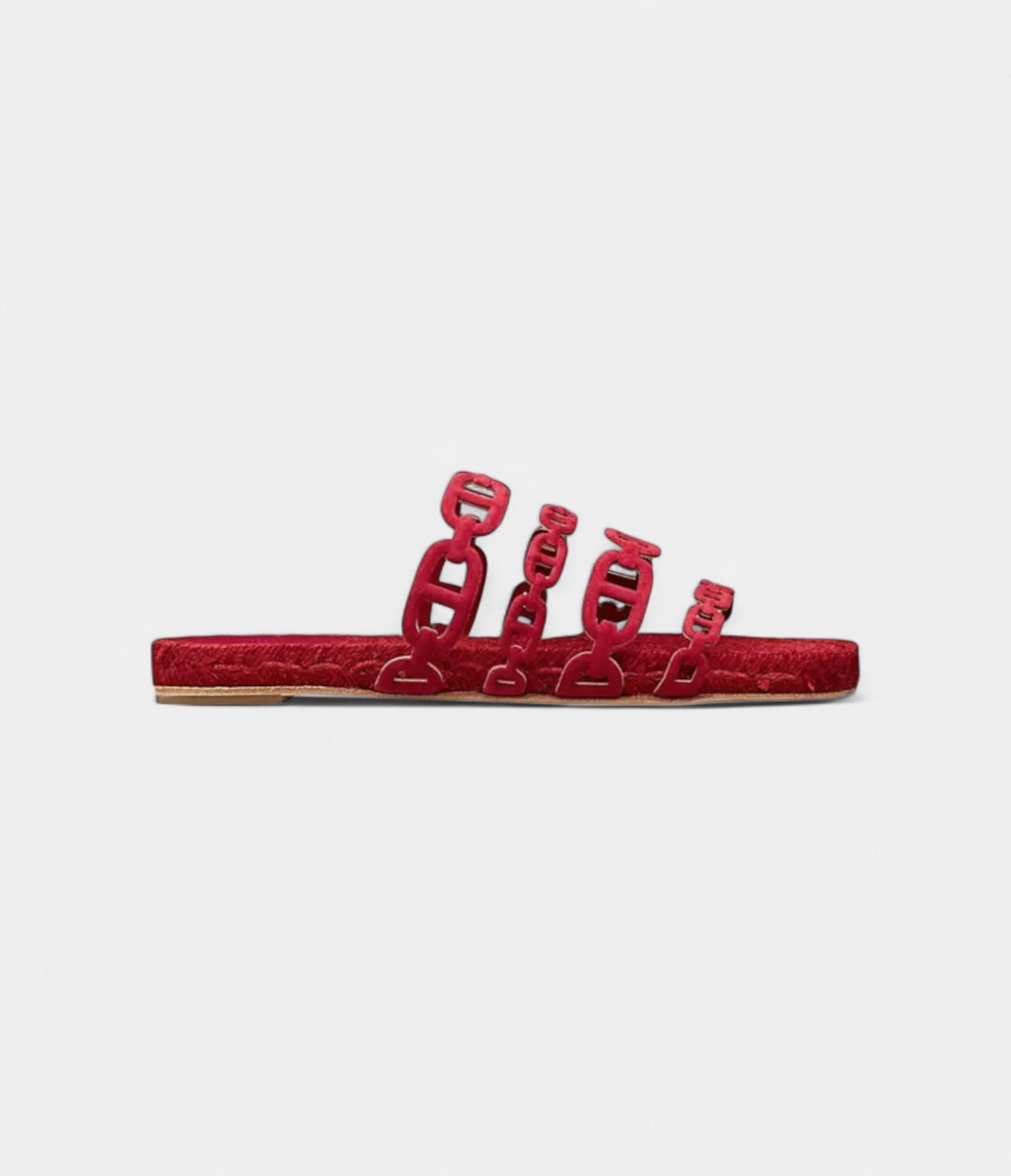 Hermès Oran Sandals for Women In Summer Resistant Leather with Red