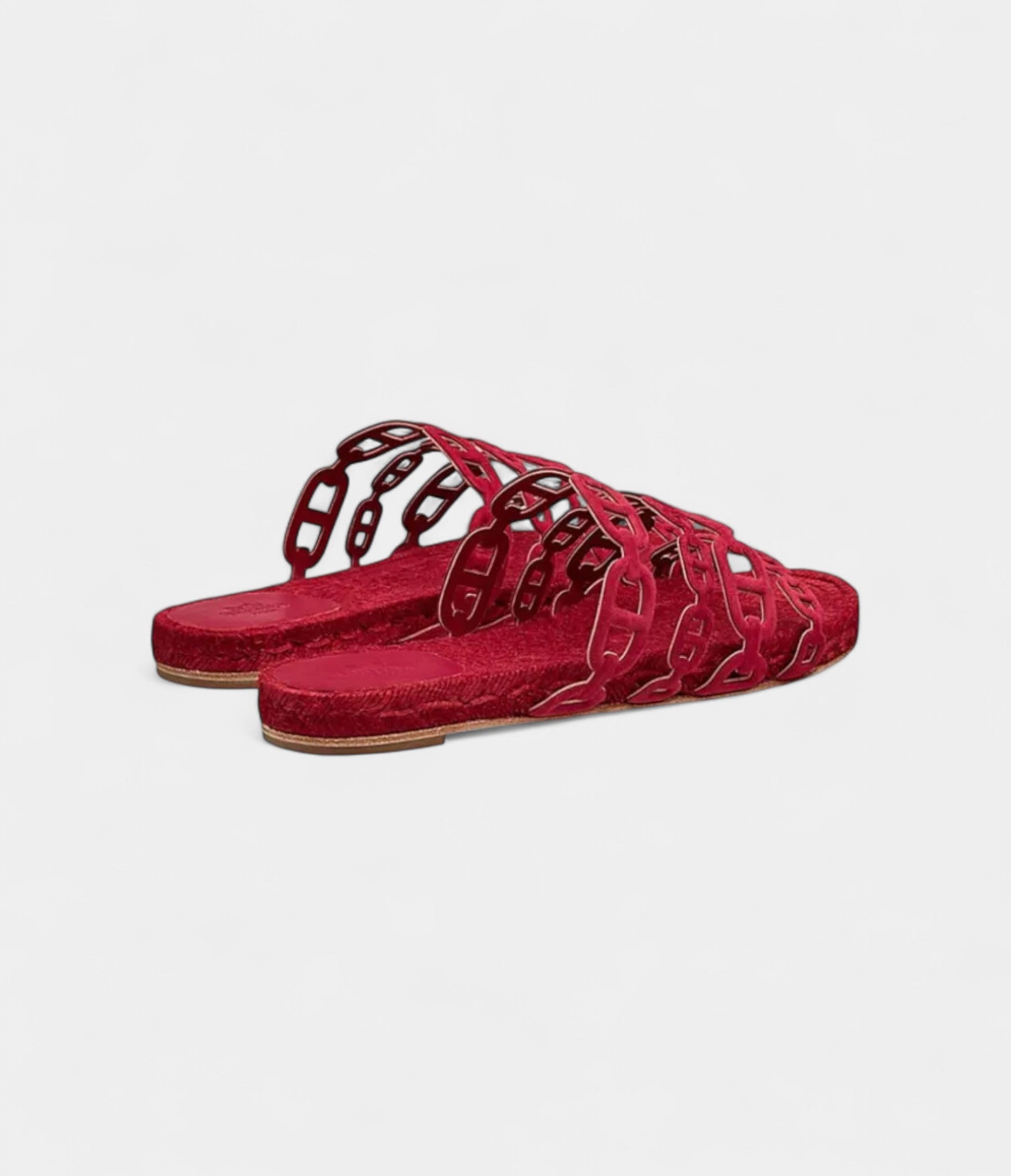 Hermès Oran Sandals for Women In Summer Resistant Leather with Red