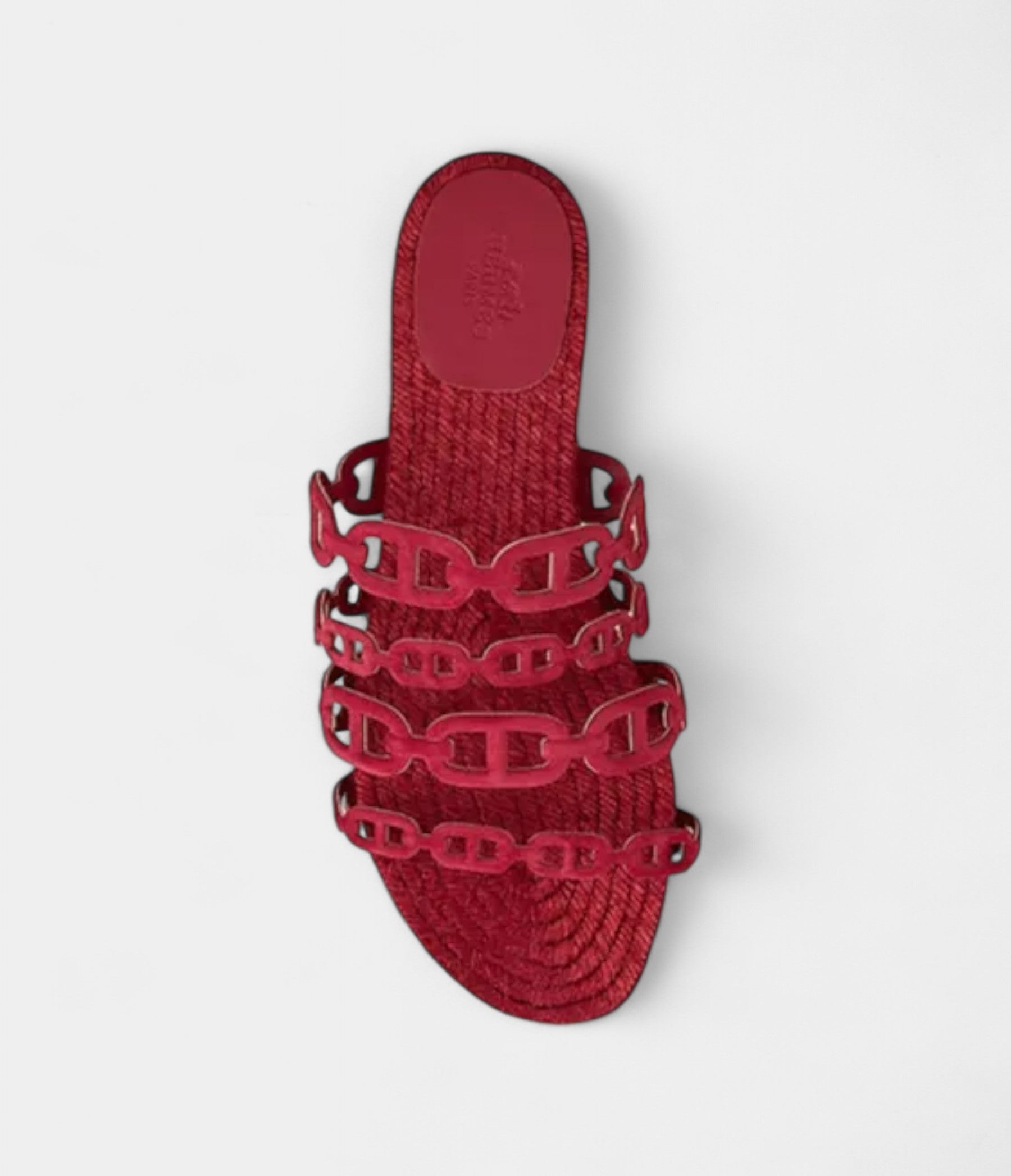 Hermès Oran Sandals for Women In Summer Resistant Leather with Red