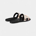 Hermès Oran Sandals for Women In Summer Rubber Sole Abrasion-Resistant Silver