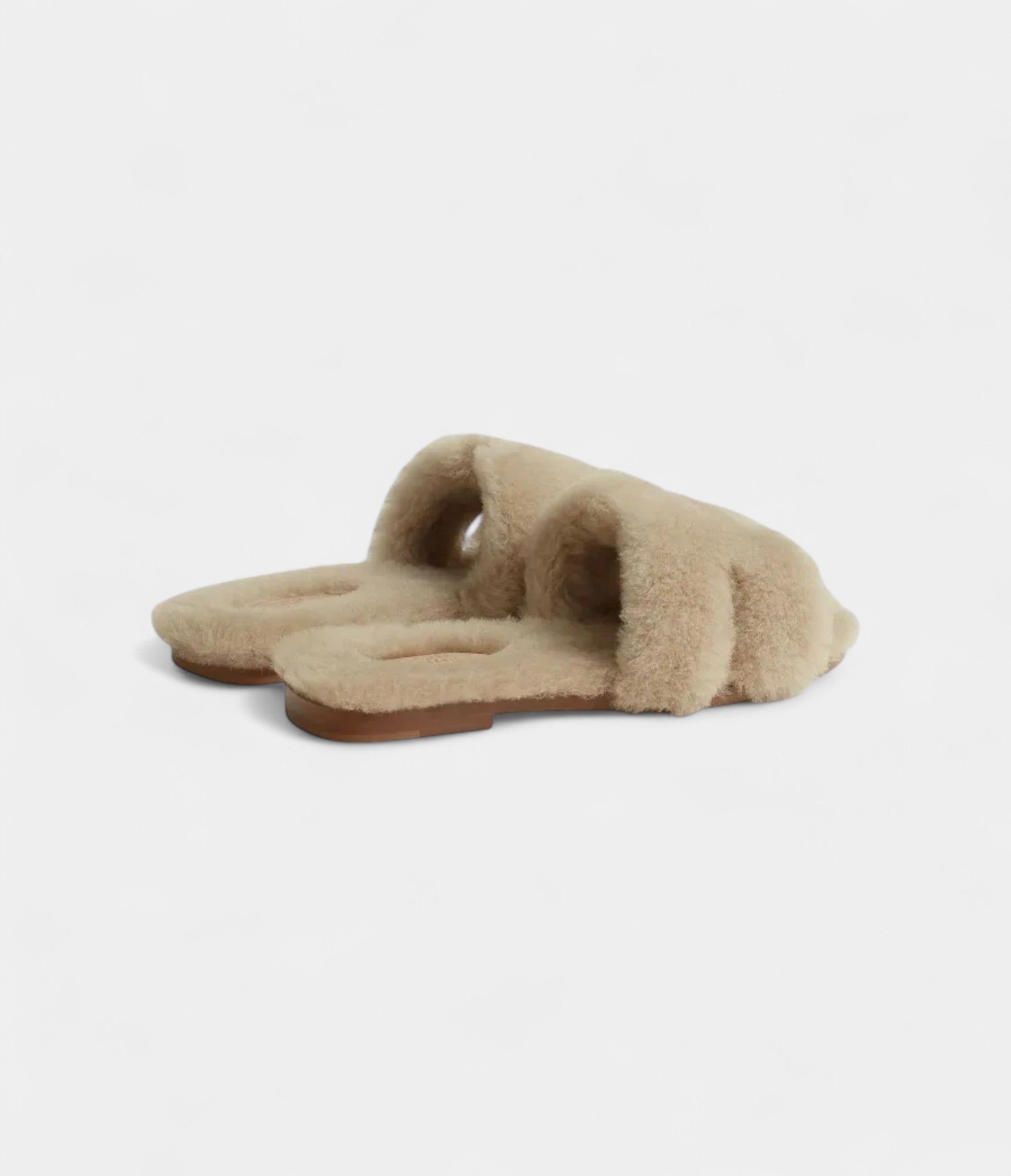 Hermès Oran Sandals for Women In Winter Slip-Resistant Beige