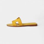 Hermès Oran Sandals for Women – Spring & Summer Edition in Yellow Leather