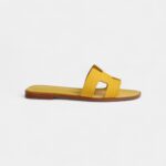 Hermès Oran Sandals for Women – Spring & Summer Edition in Yellow Leather