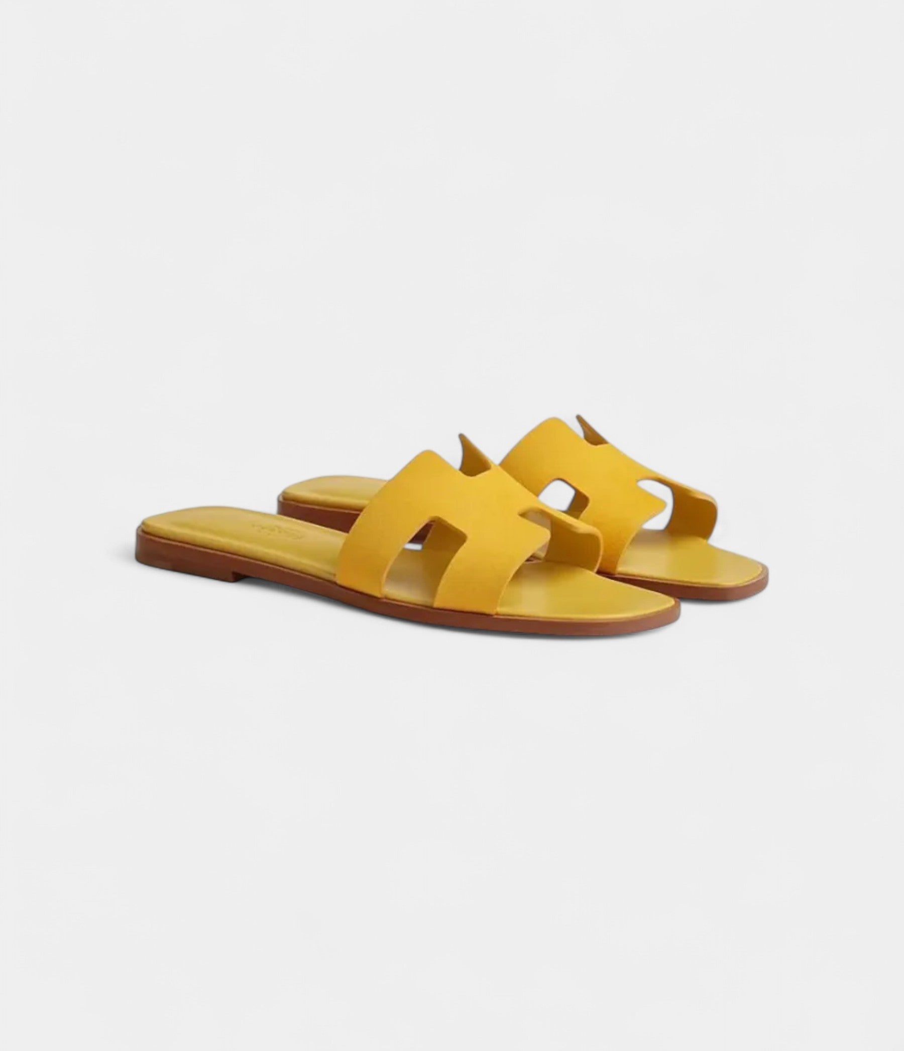 Hermès Oran Sandals for Women – Spring & Summer Edition in Yellow Leather
