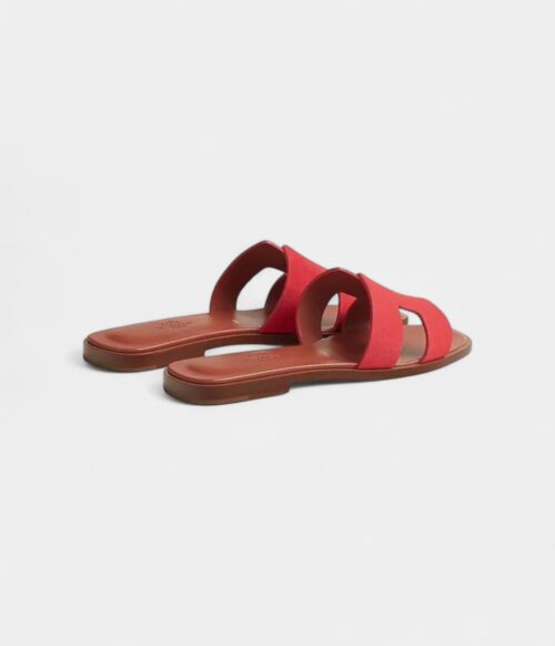 Hermès Oran Sandals for Women – Summer Edition in Red & Brown