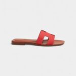 Hermès Oran Sandals for Women – Summer Edition in Red & Brown