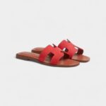 Hermès Oran Sandals for Women – Summer Edition in Red & Brown