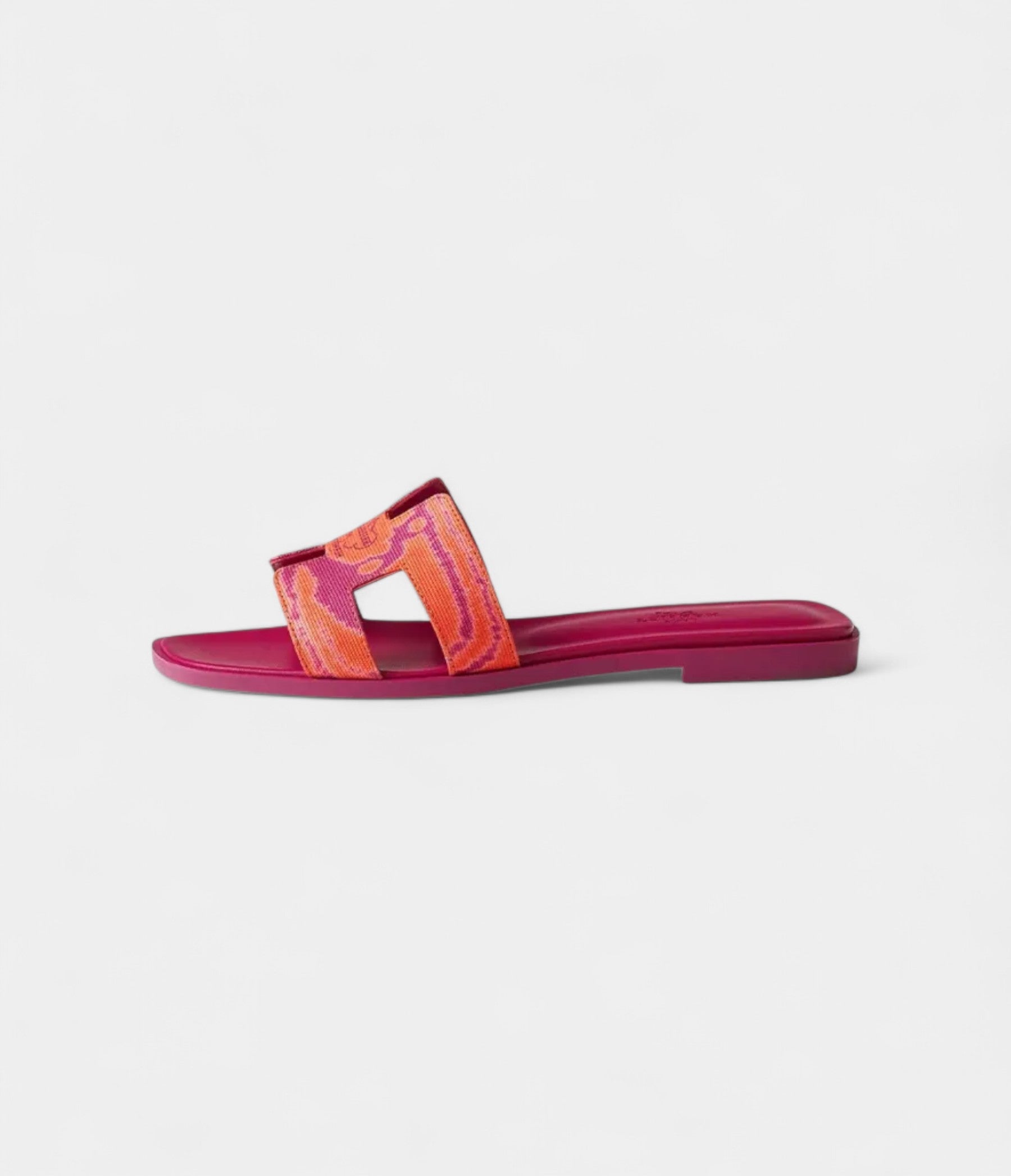 HermesOranSandalsforWomen_inPink_OrangewithSyntheticRubberSoleCottonCanvas_1.jpg Hermès Oran Sandals for Women –in Pink & Orange with Synthetic Rubber Sole Cotton Canvas