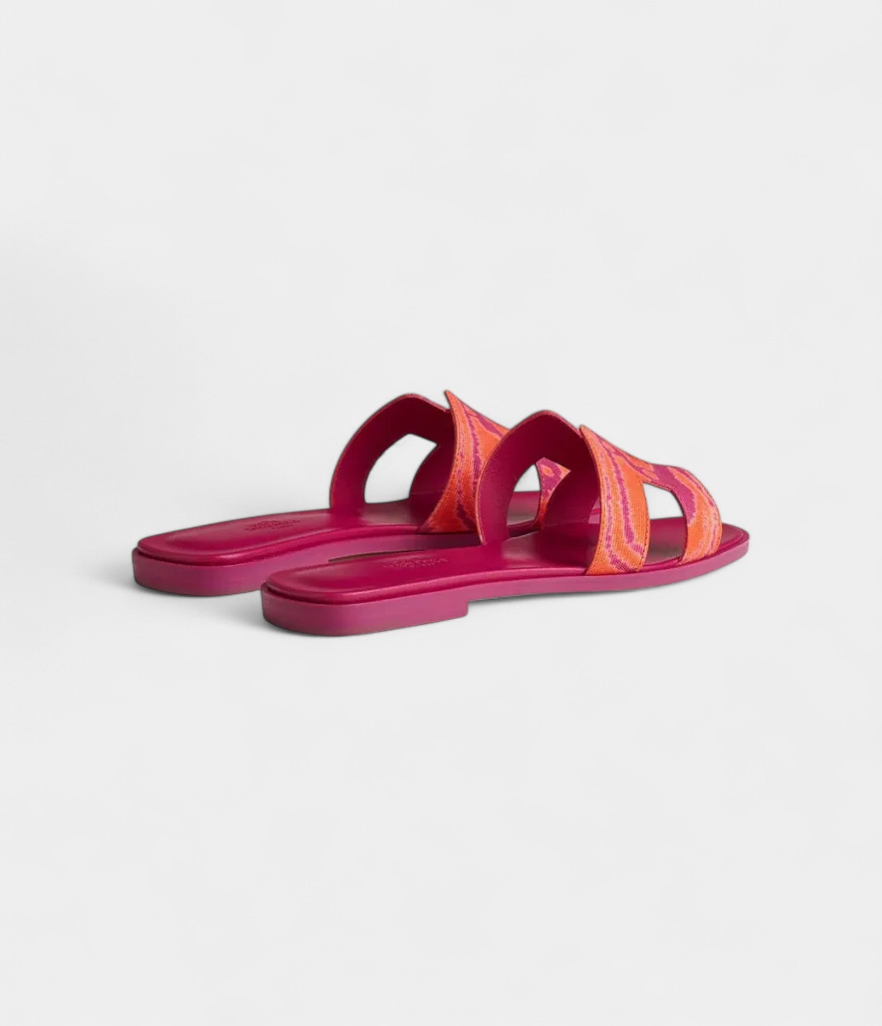 HermesOranSandalsforWomen_inPink_OrangewithSyntheticRubberSoleCottonCanvas_5.jpg Hermès Oran Sandals for Women –in Pink & Orange with Synthetic Rubber Sole Cotton Canvas