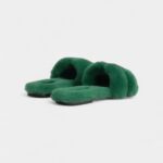 Hermès Oran Sandals for Women in Odor-Resistant With Winter Green Sherling