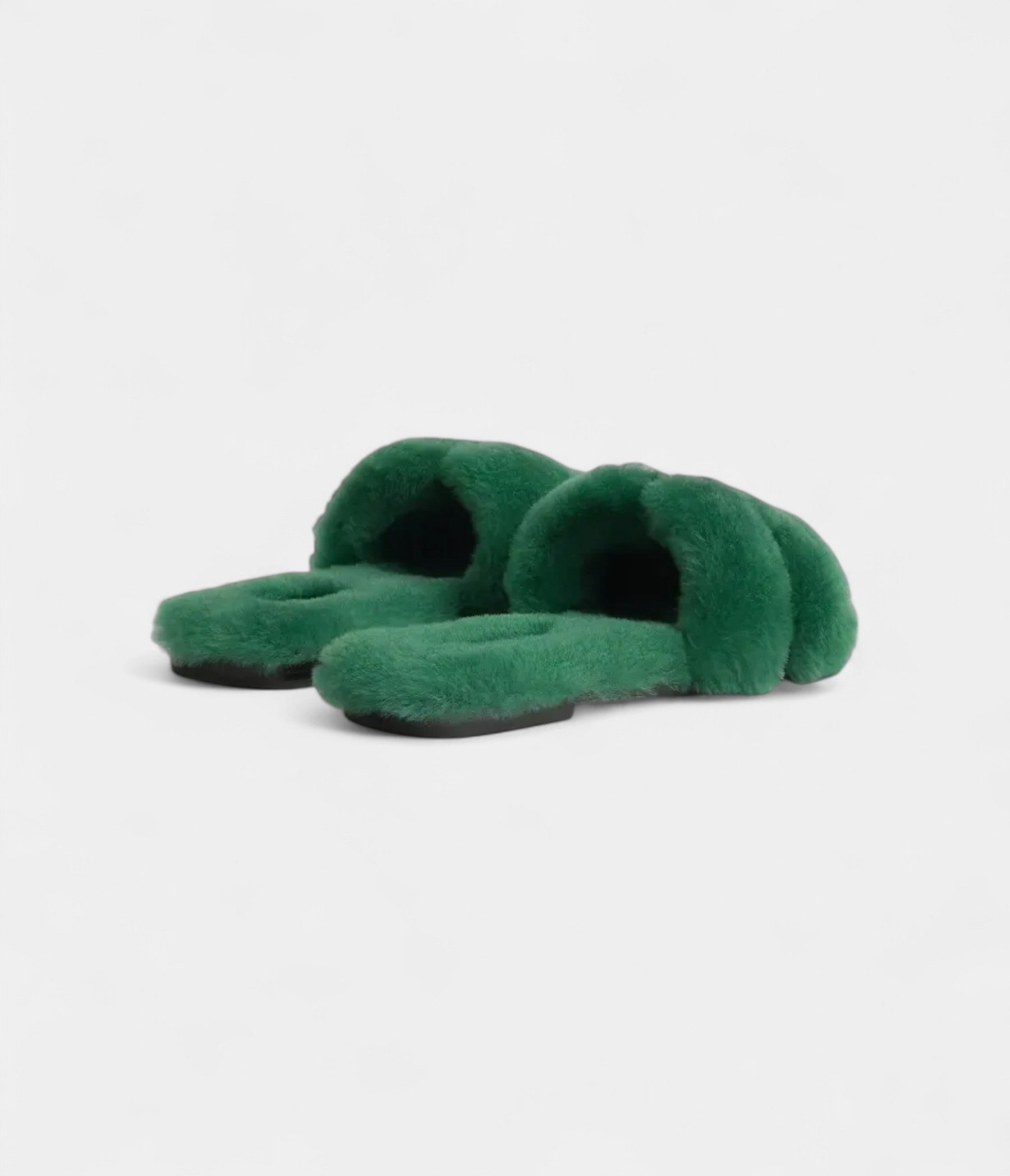 Hermès Oran Sandals for Women in Odor-Resistant With Winter Green Sherling
