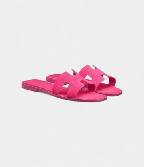 Hermès Oran Sandals for Women in Odor Resistant Slide Peach Pink