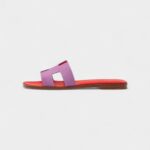 Hermès Oran Sandals for Women in Parma Pink & Purple Leather