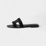Hermès Oran Sandals for Women in Quiet Black Rhinestone Noir Goatskin