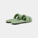 Hermès Oran Sandals for Women in Slip-Resistant Green