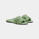 Hermès Oran Sandals for Women in Slip-Resistant Green