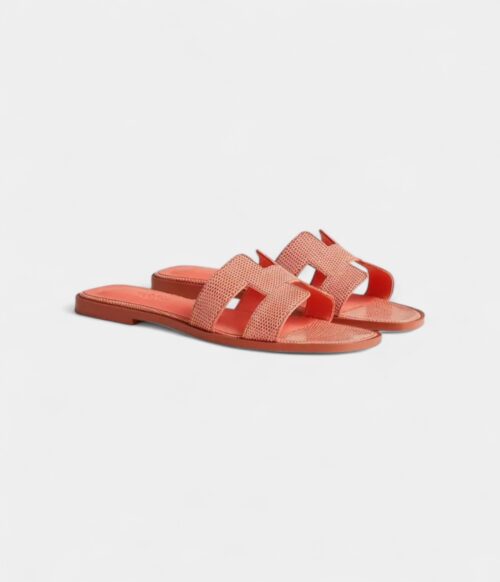 Hermès Oran Sandals for Women in Slip Resistant Slide Red