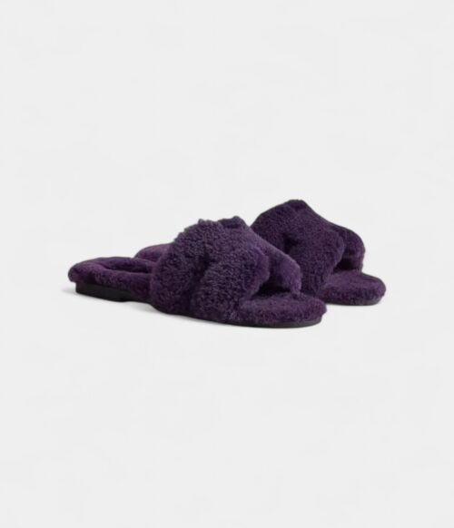 Hermès Oran Sandals for Women in Spring & Summer With Winter Slip-resistant Violet