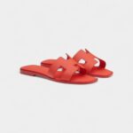 Hermès Oran Stylish Sandals for Women In Orange Red