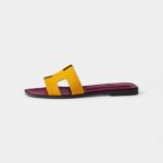 Hermès Oran Stylish Sandals for Women In Yellow & Purple