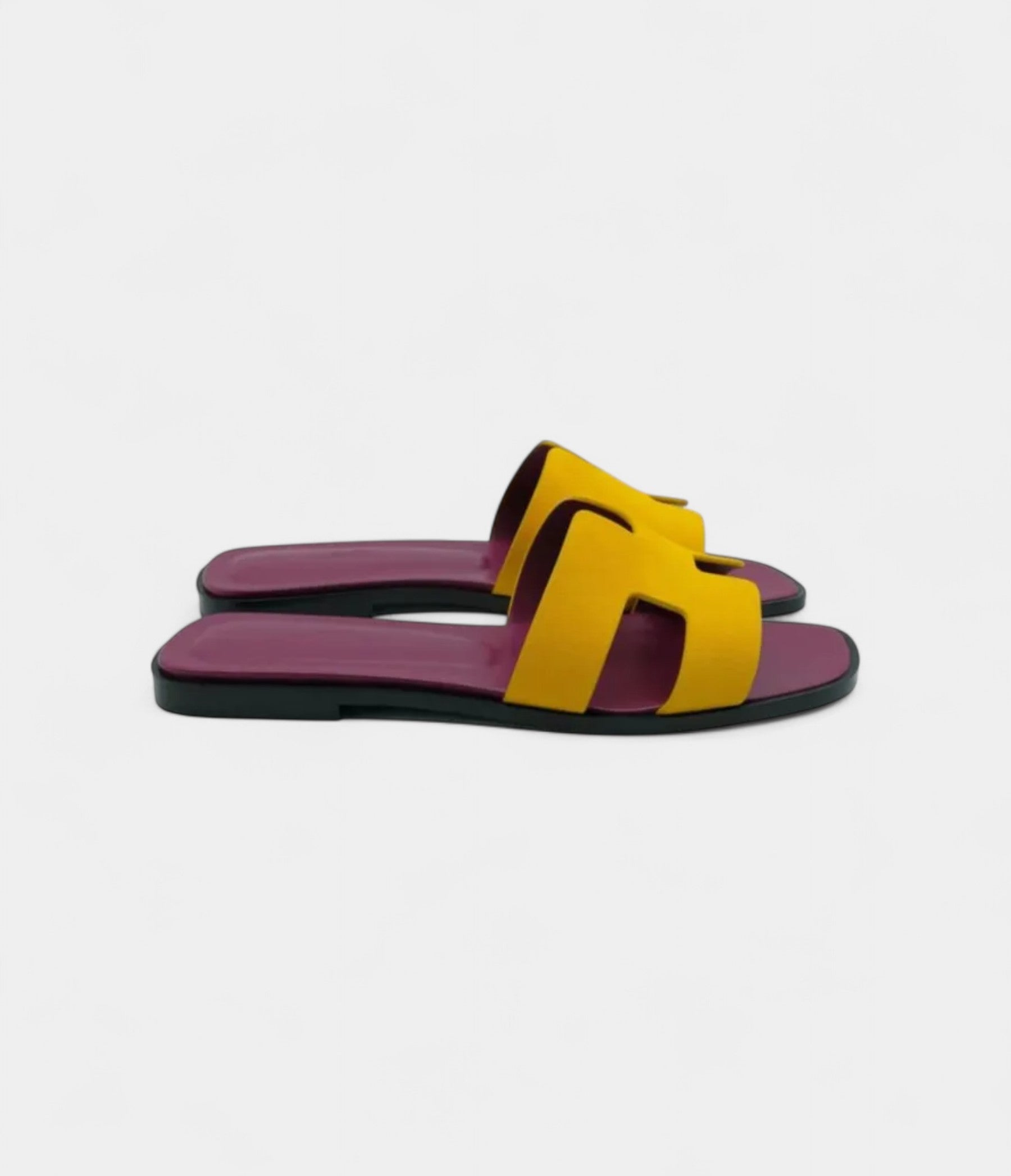HermesOranStylishSandalsforWomenInYellow_Purple_4.jpg Hermès Oran Stylish Sandals for Women In Yellow & Purple