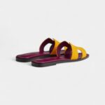 Hermès Oran Stylish Sandals for Women In Yellow & Purple