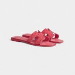 Hermès Oran Stylish Sandals for Women in Abrasion-Resistant Pink Leather