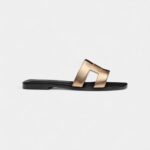 Hermès Oran Stylish Sandals for Women in Champagne Black
