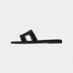 Hermès Oran Stylish Sandals for Women in Crystal Black Leather