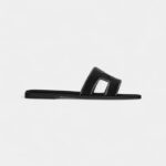 Hermès Oran Stylish Sandals for Women in Crystal Black Leather
