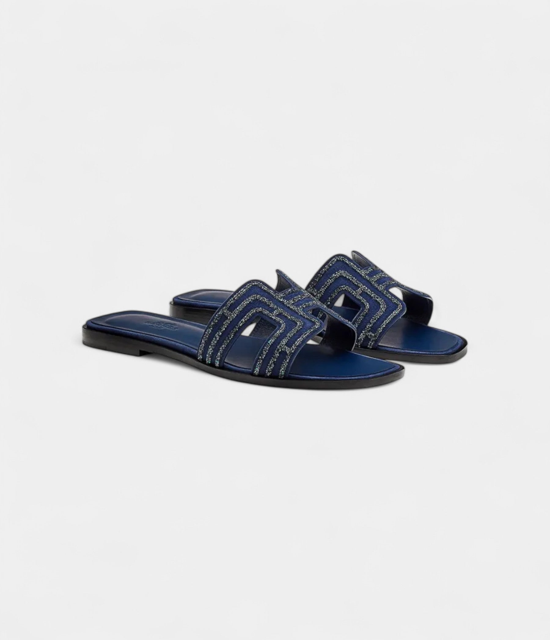 Hermès Oran Stylish Sandals for Women in Slip-Resistant Summer Blue Leather