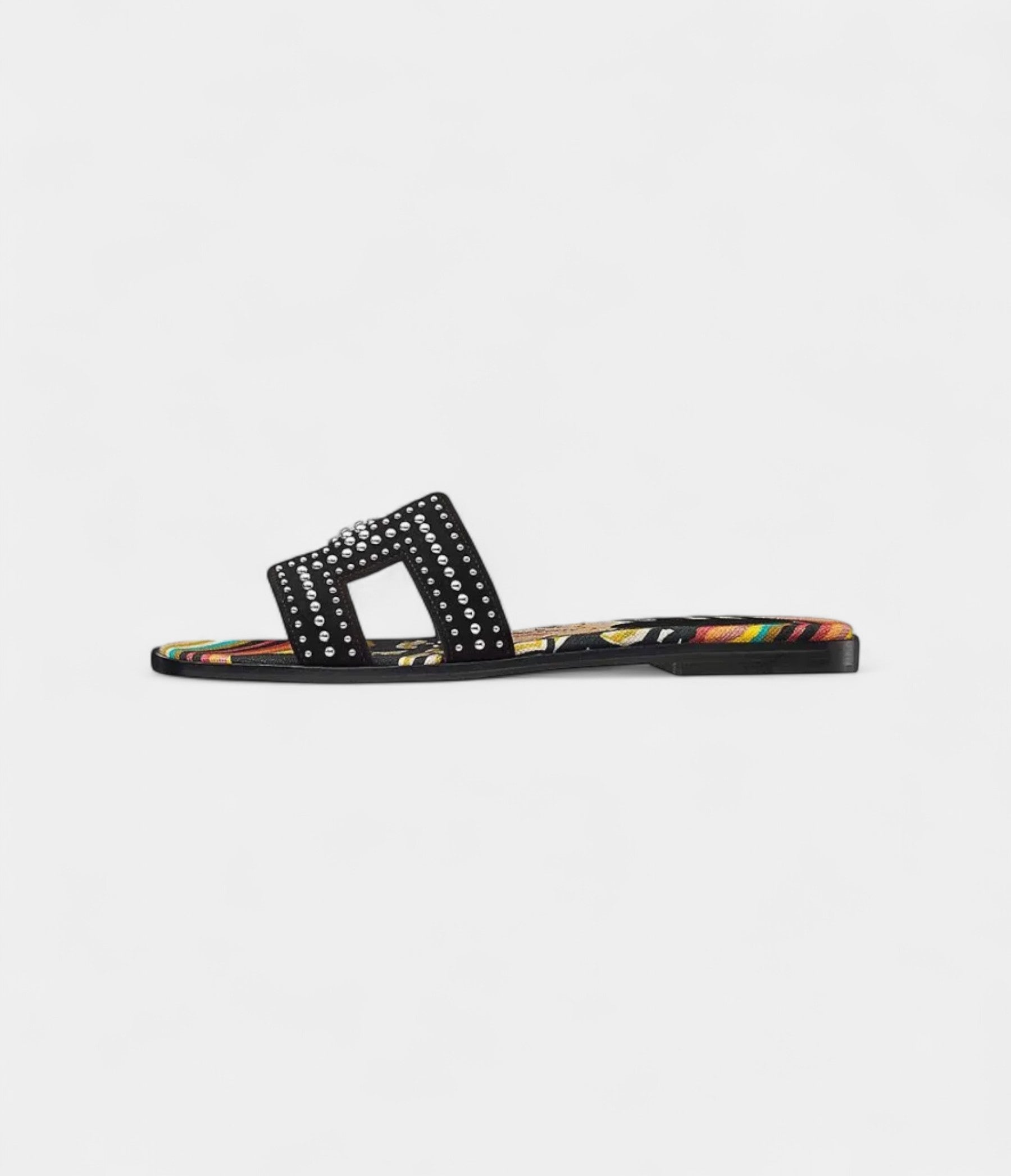HermesOranStylishSandalsforWomeninSummerEditationBlackStudLeather_3.jpg Hermès Oran Stylish Sandals for Women in Summer Editation Black Stud Leather