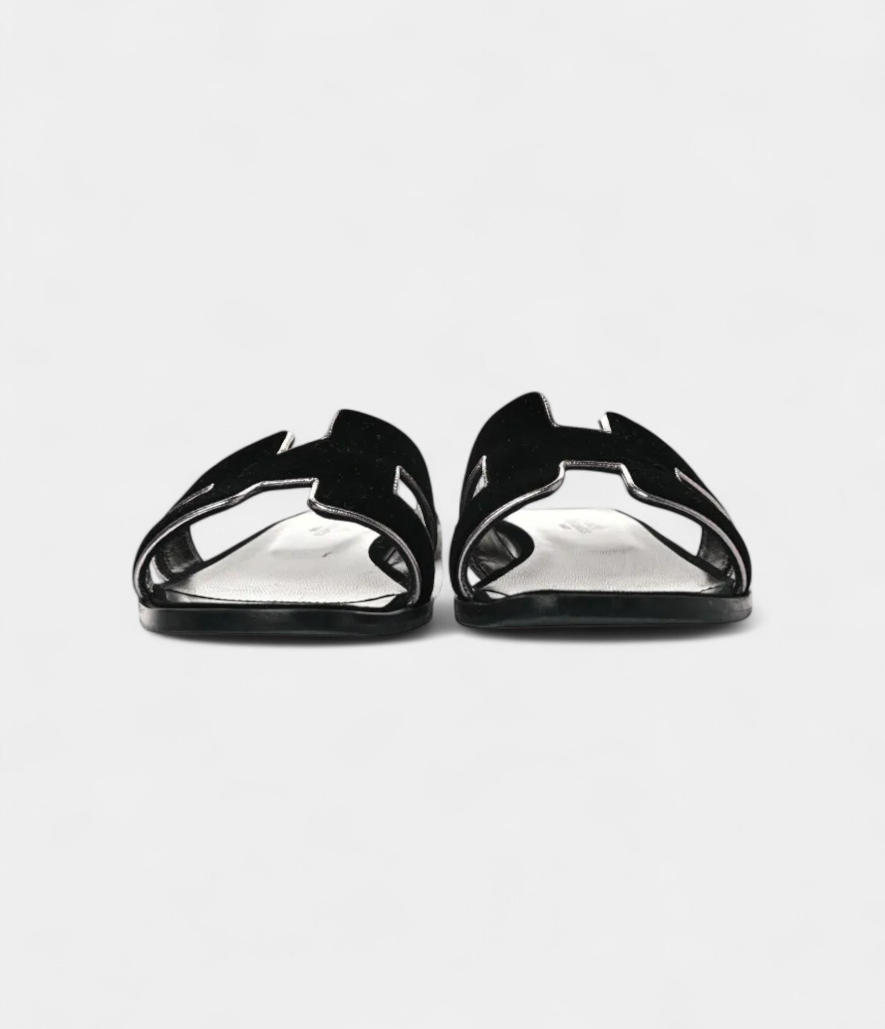 HermesOranStylishSandalsforWomeninSummerEditationNappaSuedeBlack_2.jpg Hermès Oran Stylish Sandals for Women in Summer Editation Nappa Suede Black